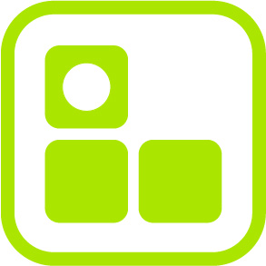 image of a stack of blocks, top one has a circle inside the block